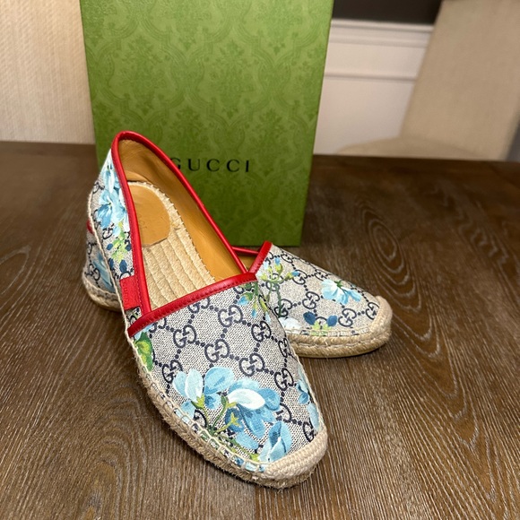 GUCCI Espadrilles - Blue Floral Print - Picture 2 of 10